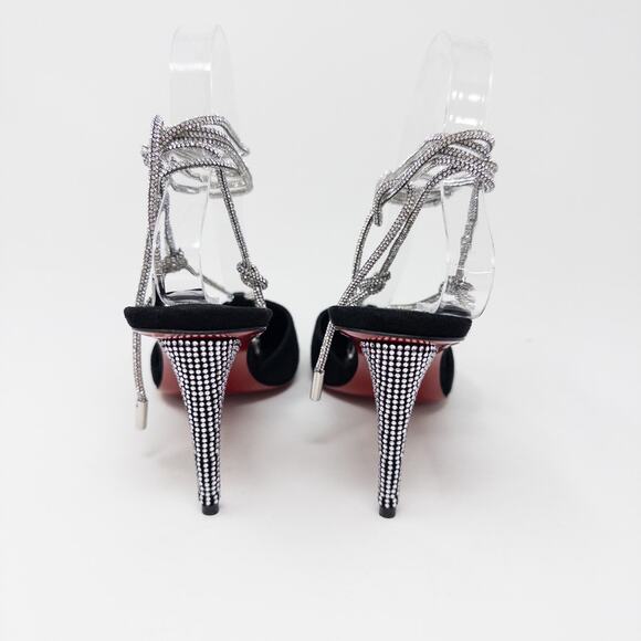 Christian Louboutin Astrid Crystal Lace-Up Strassita 85mm EU 38.5 - Picture 4 of 7